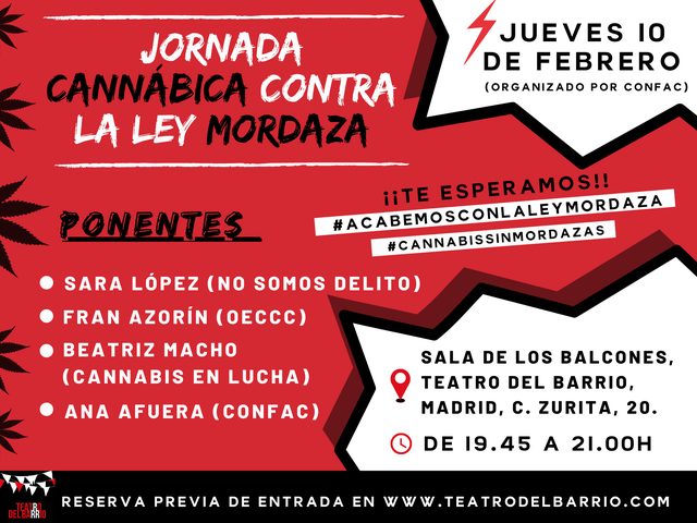 Ley Mordaza 10 de febrero Cannabis